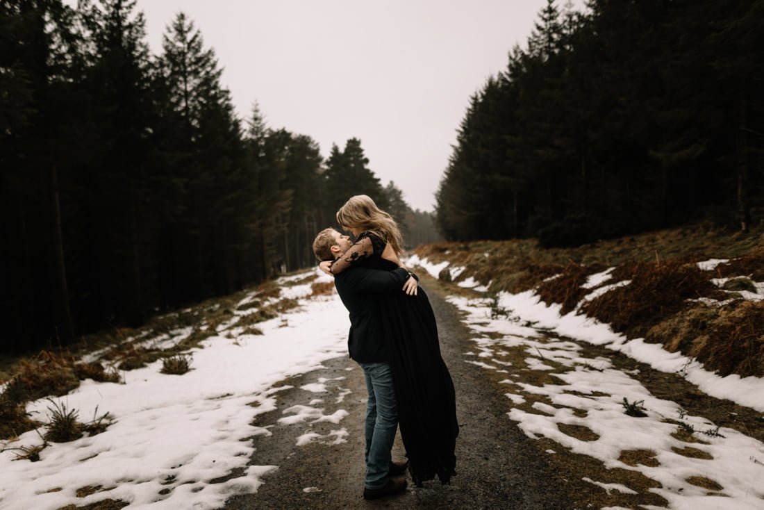 047 a snowy winter anniversary session in wicklow mountains wedding photographer dublin